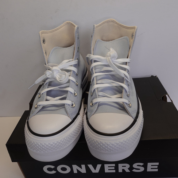 Women's Converse Chuck Taylor All Star Lift High Top Canvas Light Blue Size 9 - Picture 7 of 14